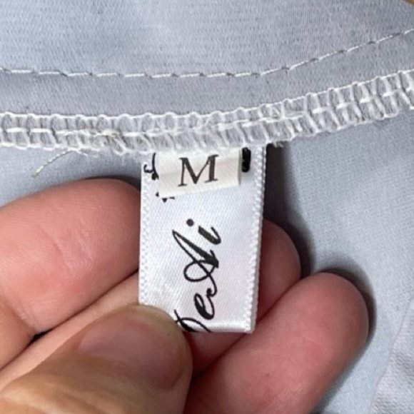 LIDAAI | Lilac Short Sleeve Dress with Waist Tie | Size M - Picture 9 of 11